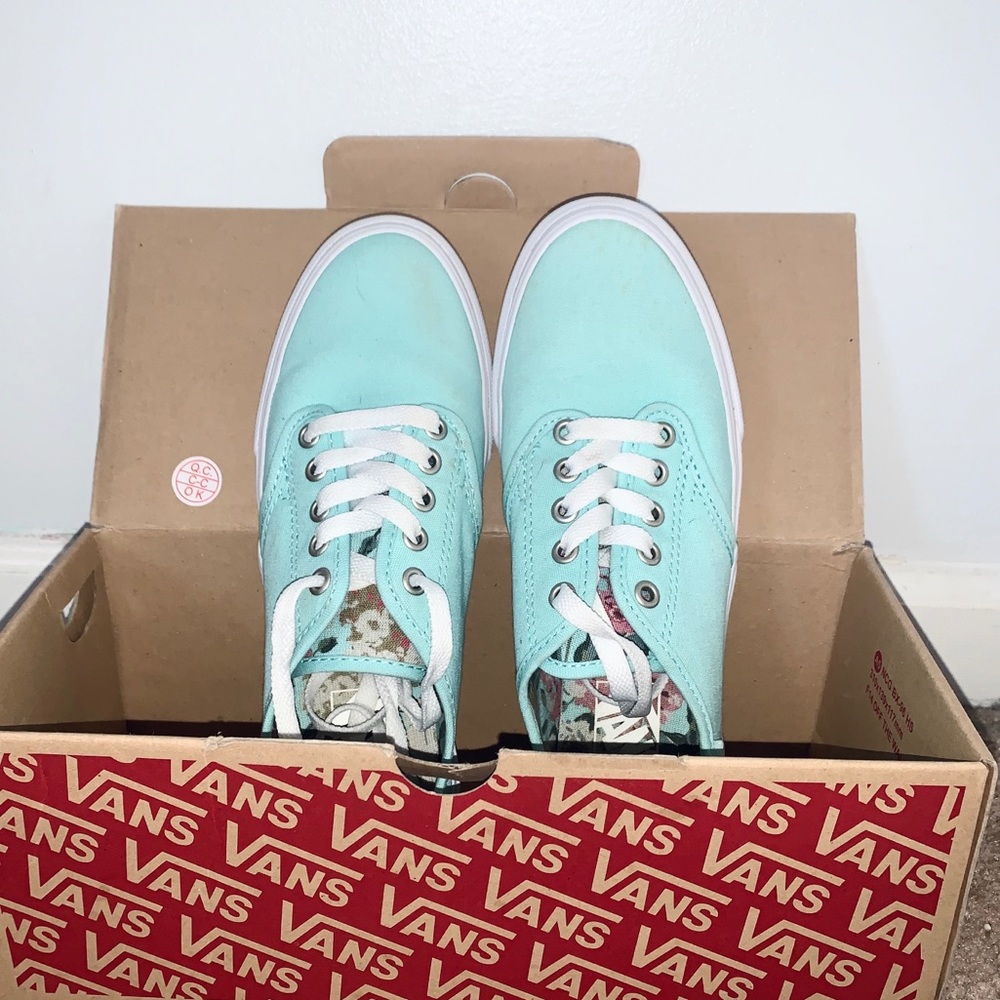 Aqua Classic Lace Up Vans